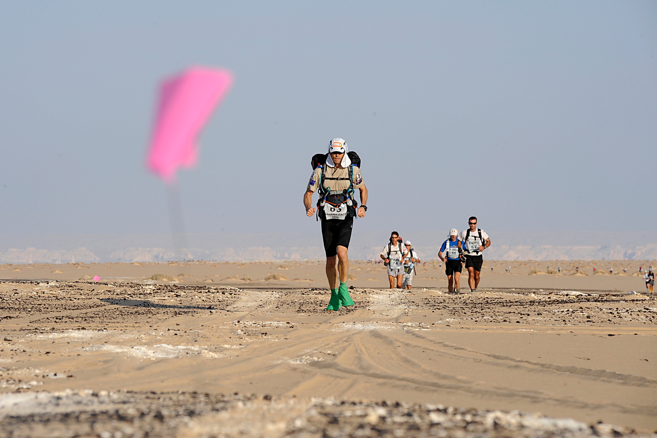 Charlie running the Sahara Race